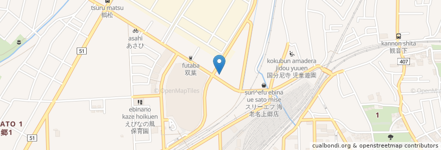 Mapa de ubicacion de タイムズカーレンタル en 日本, 神奈川縣, 海老名市.