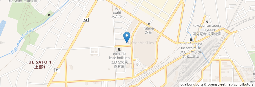 Mapa de ubicacion de 花の舞 en 日本, 神奈川県, 海老名市.