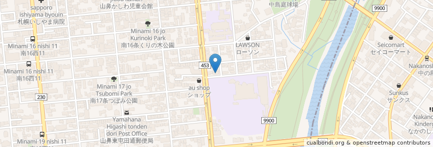 Mapa de ubicacion de 福田医院 en Japan, Präfektur Hokkaido, 石狩振興局, 札幌市, 中央区.