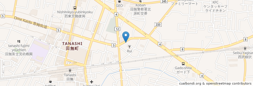 Mapa de ubicacion de たからや en 日本, 东京都/東京都, 西東京市.