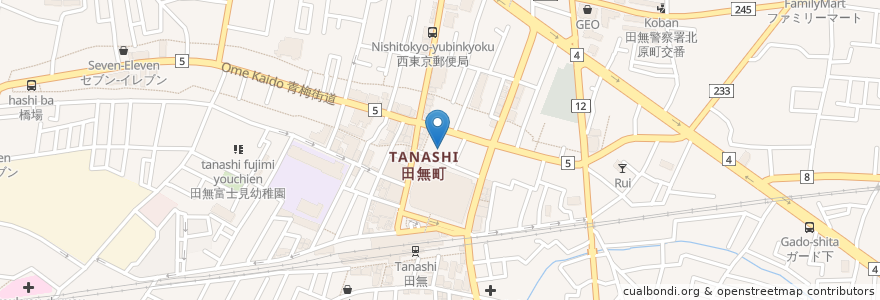Mapa de ubicacion de タイムズ en Japão, Tóquio, 西東京市.