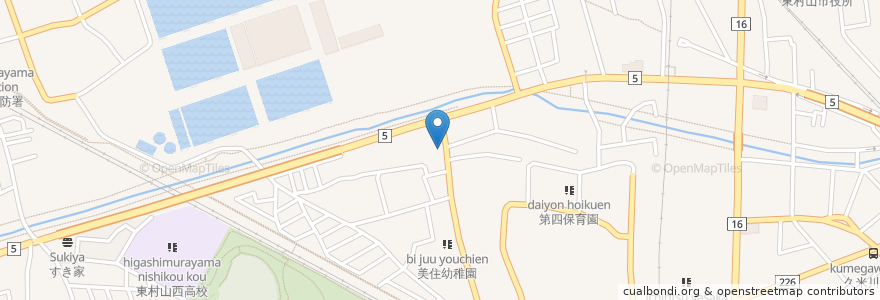 Mapa de ubicacion de タイムズ en اليابان, 東京都, 東村山市.