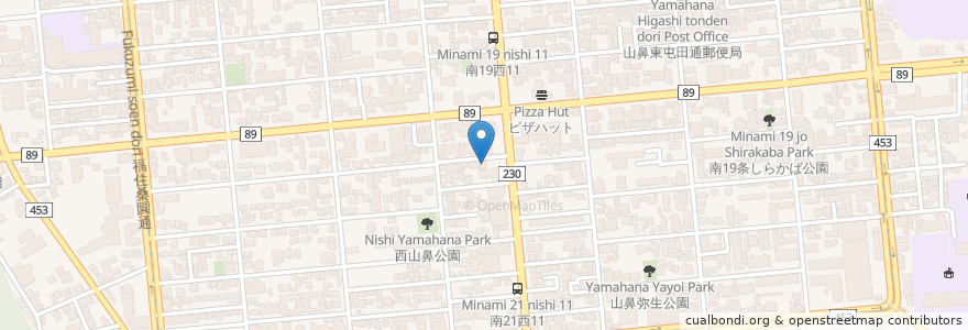 Mapa de ubicacion de CoCo壱番屋 en Japon, Préfecture De Hokkaidō, 石狩振興局, 札幌市, 中央区.