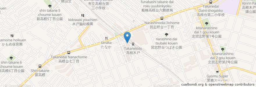 Mapa de ubicacion de 喫茶 純 en Japón, Prefectura De Chiba, Funabashi.
