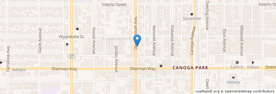 Mapa de ubicacion de rehearsal en Amerika Syarikat, California, Los Angeles County, Los Angeles.