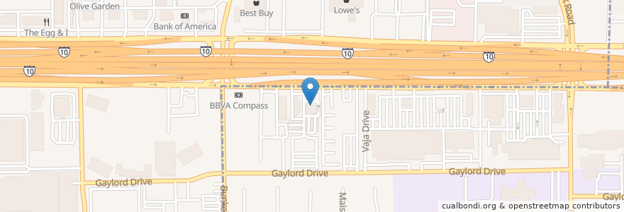 Mapa de ubicacion de Green Bank en アメリカ合衆国, テキサス州, Houston, Harris County, Hedwig Village.