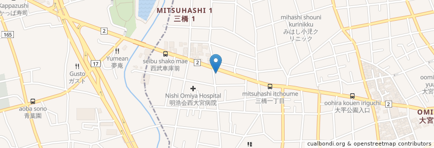Mapa de ubicacion de ビッグボーイさいたま三橋店 en 日本, 埼玉県, さいたま市, 大宮区.