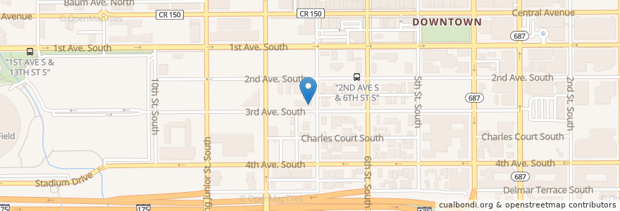 Mapa de ubicacion de Habibi Lounge en Vereinigte Staaten Von Amerika, Florida, Pinellas County, St. Petersburg.