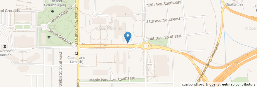 Mapa de ubicacion de Employee Parking en United States, Washington, Thurston County, Olympia.