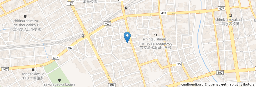 Mapa de ubicacion de 村上クリニック en Jepun, 静岡県, 静岡市, 清水区.