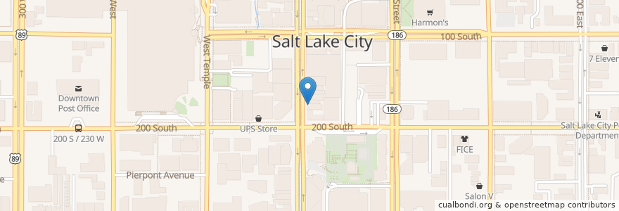 Mapa de ubicacion de Red Hot en 미국, 유타 주, Salt Lake County, Salt Lake City.
