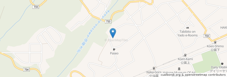 Mapa de ubicacion de ハイアット リージェンシー 箱根 リゾート＆スパ　ラウンジ en 일본, 가나가와현, 足柄下郡, 箱根町.