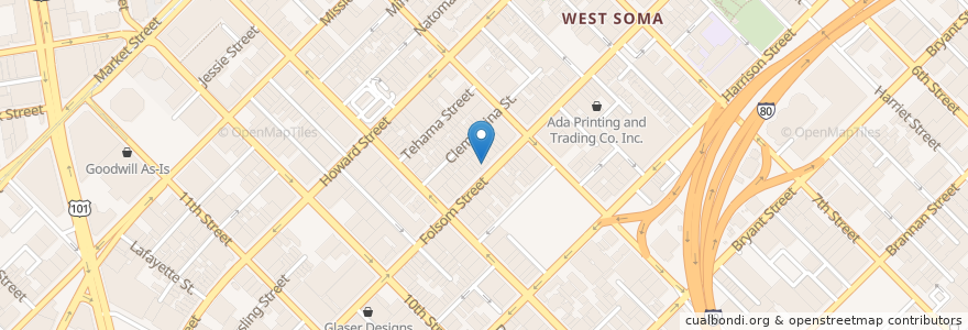Mapa de ubicacion de Vega at Langton en Amerika Birleşik Devletleri, Kaliforniya, San Francisco, San Francisco.