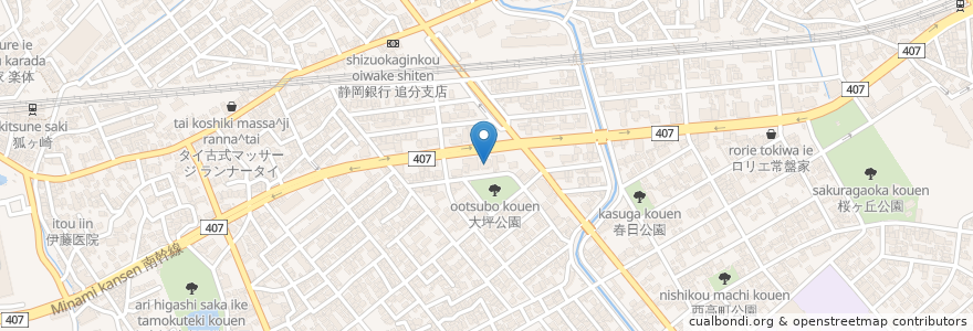 Mapa de ubicacion de 静清信用金庫 en Japonya, 静岡県, 静岡市, 清水区.