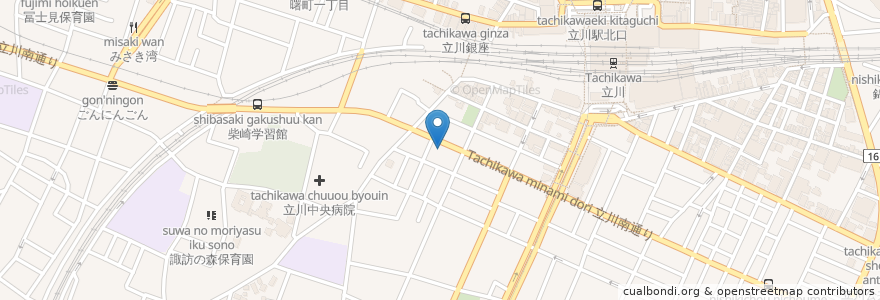 Mapa de ubicacion de 京たこ en Jepun, 東京都, 立川市.