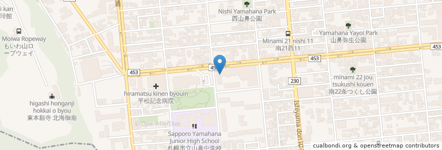 Mapa de ubicacion de 北海道銀行 en Jepun, 北海道, 石狩振興局, 札幌市, 中央区.