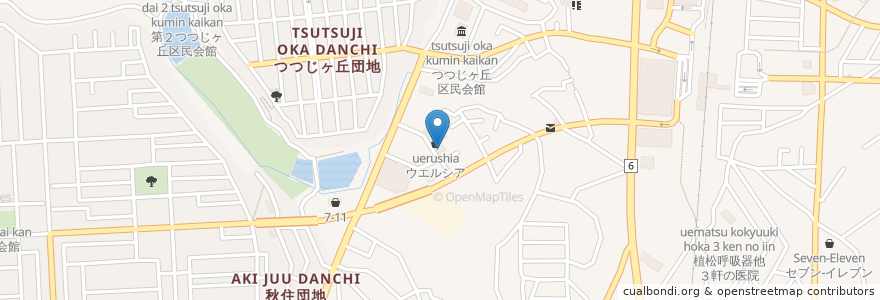 Mapa de ubicacion de ヒナ歯科 en ژاپن, 茨城県, 牛久市.
