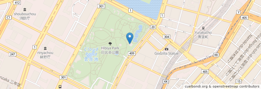 Mapa de ubicacion de 日比谷パークセンター en 日本, 東京都, 千代田区.
