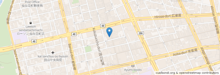 Mapa de ubicacion de ドトールコーヒーショップ en Japan, 宮城県, 仙台市, 青葉区.