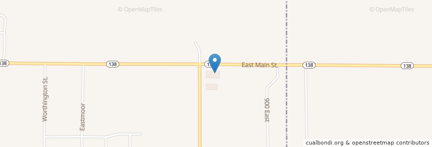 Mapa de ubicacion de Mountain View Baptist Church en Estados Unidos De América, Utah, Tooele County, Grantsville.