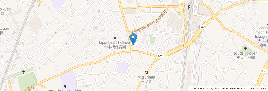 Mapa de ubicacion de 黒猫食堂 en 日本, 東京都, 品川区.