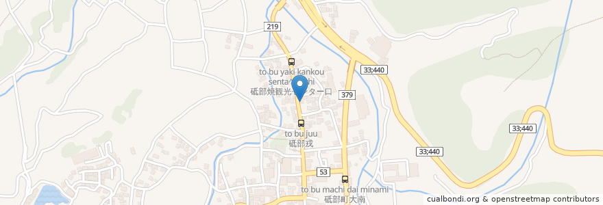 Mapa de ubicacion de Strawberry Field en 日本, 愛媛県, 伊予郡, 砥部町.