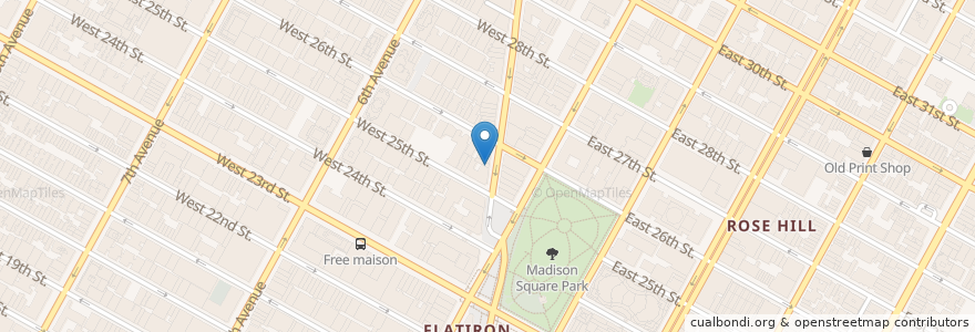 Mapa de ubicacion de Num Pang en 미국, 뉴욕, New York, New York County, Manhattan, Manhattan Community Board 5.