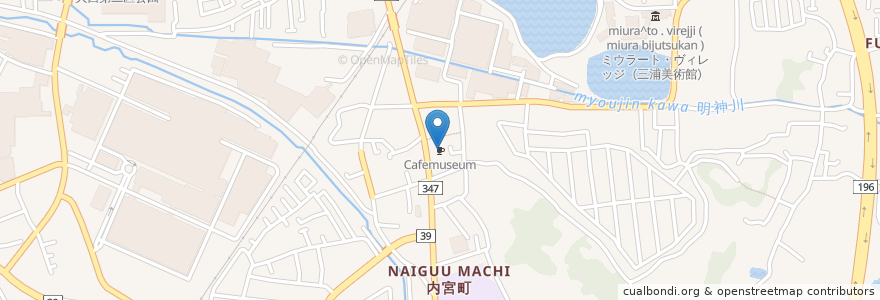 Mapa de ubicacion de Cafemuseum en اليابان, 愛媛県, 松山市.