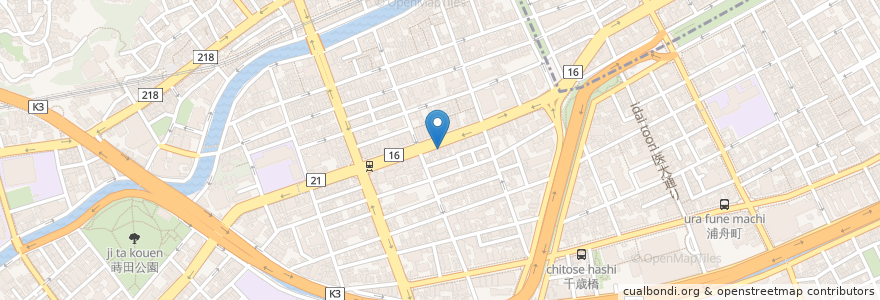 Mapa de ubicacion de 炭火焼 八剣伝 en Japão, 神奈川県, 横浜市, 南区.