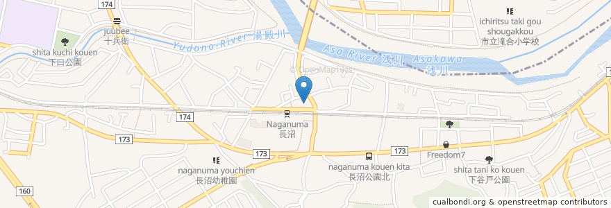 Mapa de ubicacion de おふくろ en Japonya, 東京都, 八王子市.