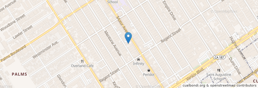 Mapa de ubicacion de Mel-O-Dee Montessori Preschool & Kindergarten en Stati Uniti D'America, California, Los Angeles County, Los Angeles.