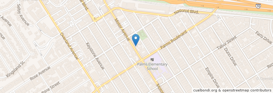 Mapa de ubicacion de Pacific Television Center en United States, California, Los Angeles County, Los Angeles.