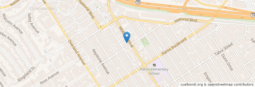Mapa de ubicacion de The Garage en United States, California, Los Angeles County, Los Angeles.