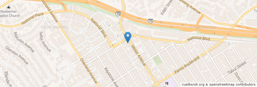 Mapa de ubicacion de Mama's Original Pizza & Pasta en Amerika Syarikat, California, Los Angeles County, Los Angeles.