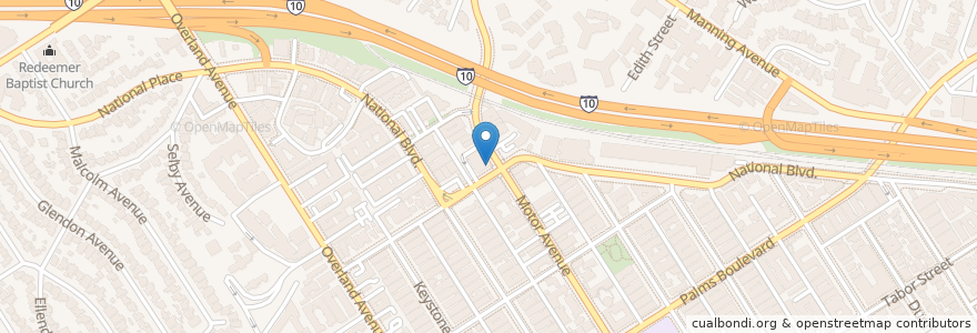 Mapa de ubicacion de Elizabeth Taylor's Aquatic Center en Amerika Syarikat, California, Los Angeles County, Los Angeles.
