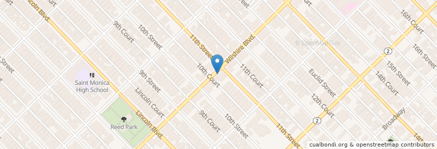 Mapa de ubicacion de Golden Mean Café en ایالات متحده آمریکا, کالیفرنیا, Los Angeles County.