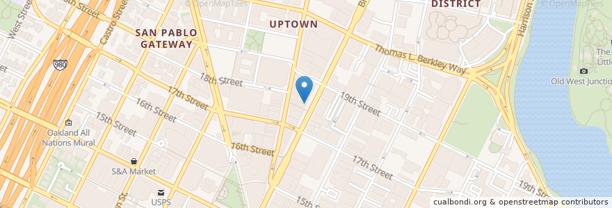 Mapa de ubicacion de The Punchdown en United States, California, Alameda County, Oakland.