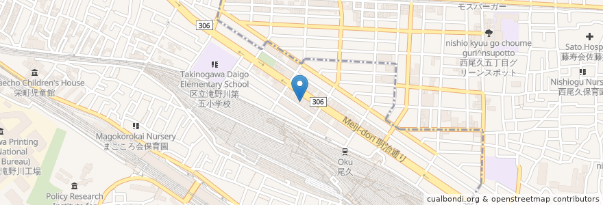 Mapa de ubicacion de 焼肉　安楽亭　尾久店 en ژاپن, 東京都, 北区.