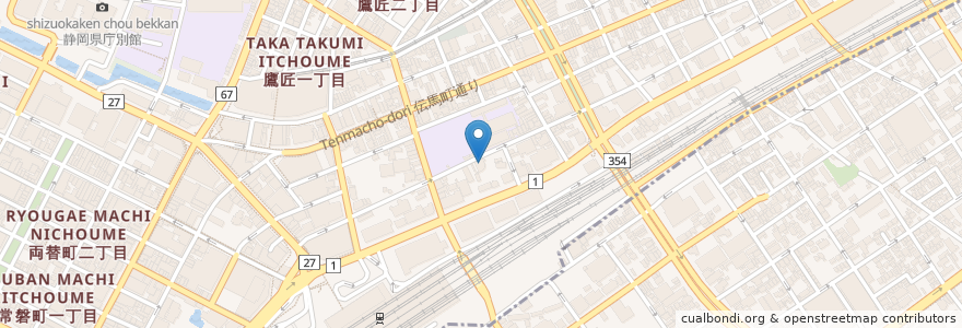 Mapa de ubicacion de 司馬医院 en 일본, 시즈오카현, 시즈오카시, 葵区.