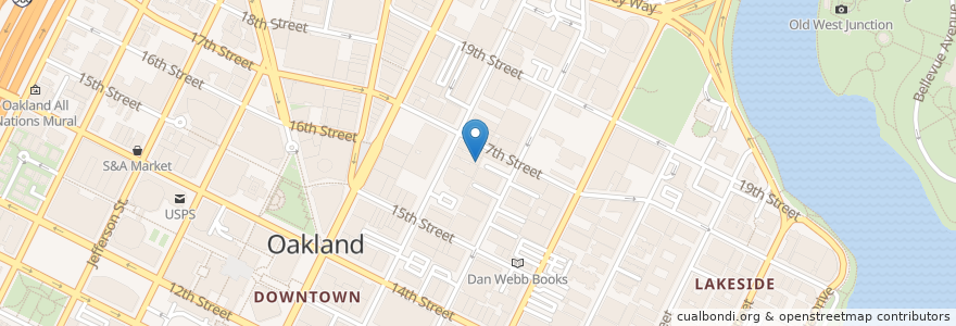 Mapa de ubicacion de Franklin Dental Care en Vereinigte Staaten Von Amerika, Kalifornien, Alameda County, Oakland.