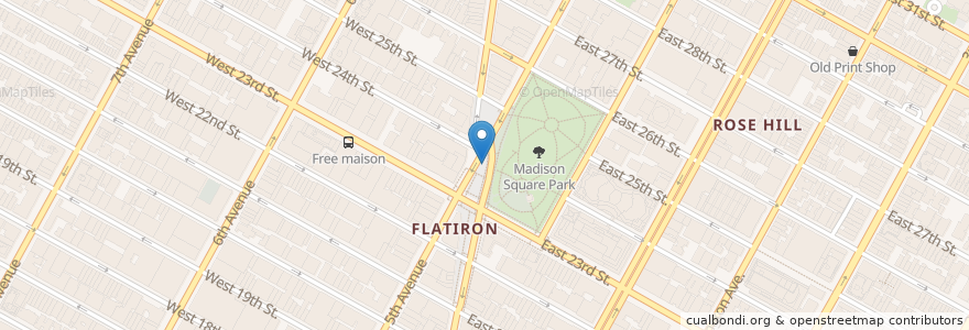 Mapa de ubicacion de Ilili Box en 美利坚合众国/美利堅合眾國, 纽约州 / 紐約州, 纽约, 纽约县, Manhattan, Manhattan Community Board 5.
