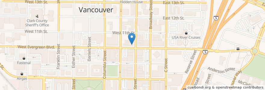 Mapa de ubicacion de Vinnie's Pizza en Amerika Syarikat, Washington, Clark County, Vancouver.