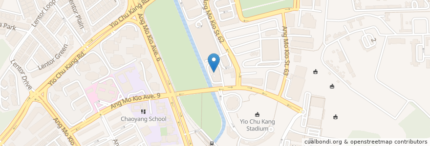 Mapa de ubicacion de Ang Mo Kio North Neighbourhood Police Centre en Singapur, Central.