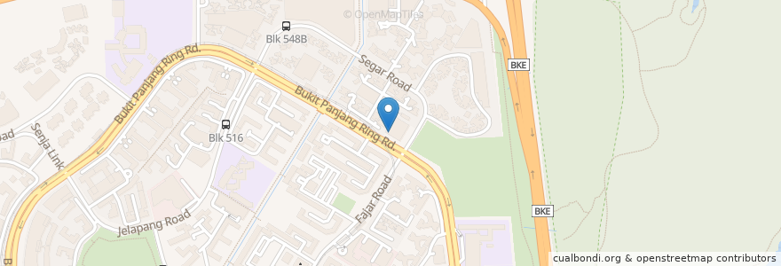 Mapa de ubicacion de Bukit Panjang Neighbourhood Police Centre en Singapur, Northwest.