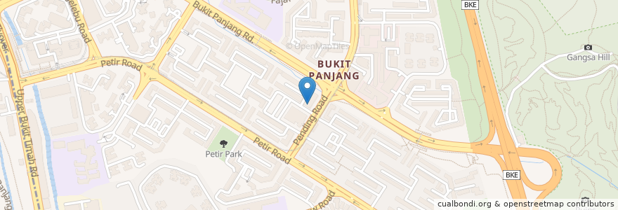 Mapa de ubicacion de Bukit Panjang South Neighbourhood Police Post en シンガポール, Northwest.