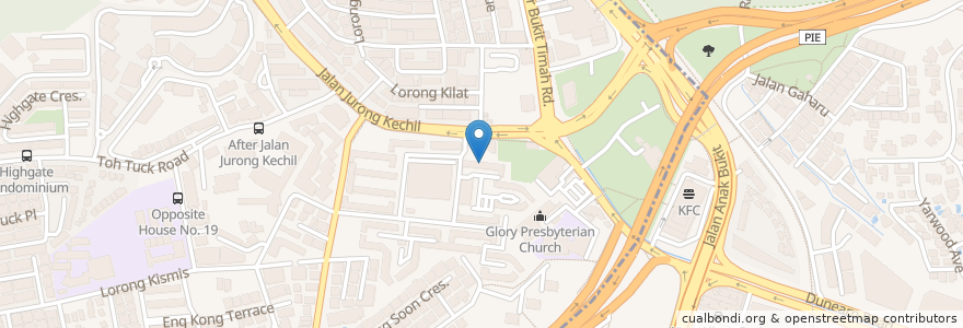 Mapa de ubicacion de Bukit Timah Neighbourhood Police Post en سنغافورة, Southwest.