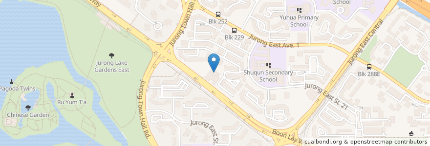 Mapa de ubicacion de Jurong East Neighbourhood Police Centre en Singapour, Southwest.