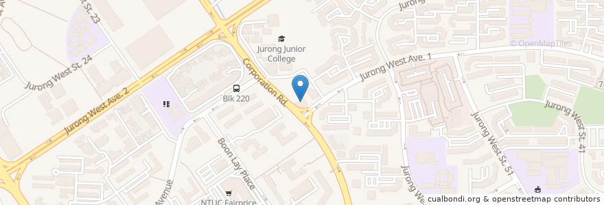 Mapa de ubicacion de Jurong West Neighbourhood Police Centre en Singapore, Southwest.