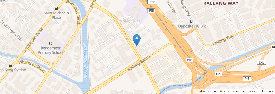 Mapa de ubicacion de Kolam Ayer Neighbourhood Police Post en 新加坡, 中区.