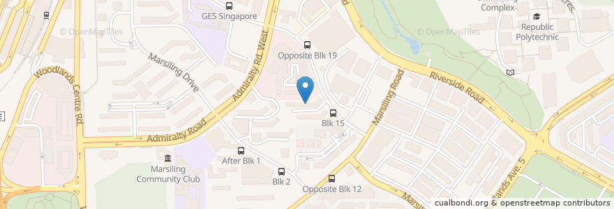 Mapa de ubicacion de Marsiling Neighbourhood Police Post en Singapur, Northwest.